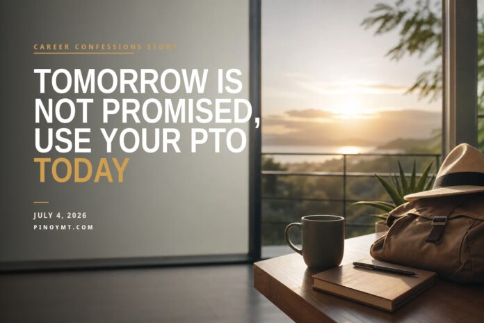 Tomorrow Is Not Promised, Use Your PTO Today